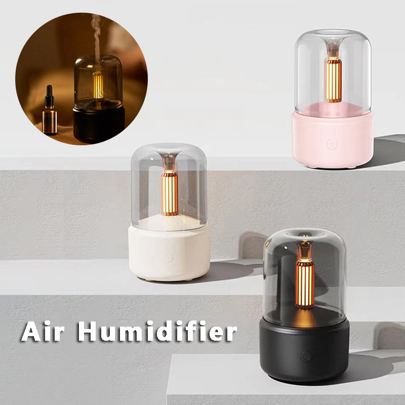 Atmosphere Light Humidifier Candlelight Aroma Diffuser Portable 120ml Electric